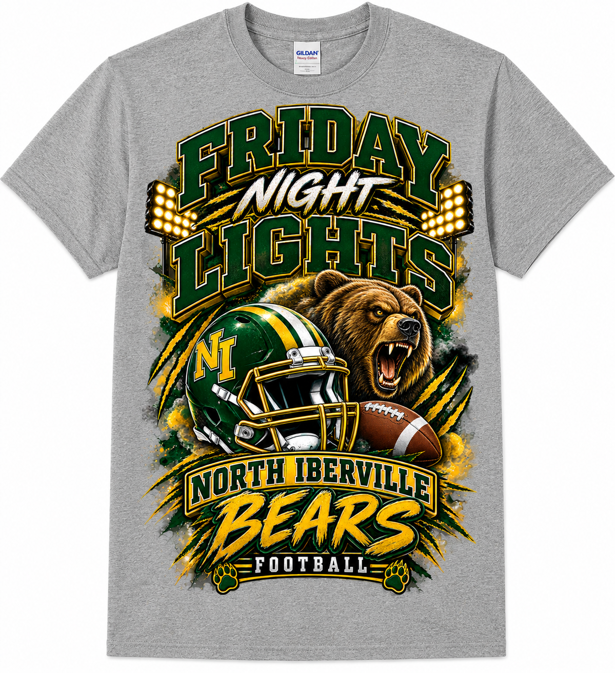 Friday Night Lights School Spirit Football Shirt | Custom Team Spirit Tee | Football Fan Shirt - Image 4