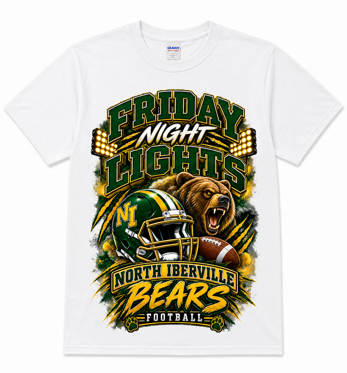 Friday Night Lights School Spirit Football Shirt | Custom Team Spirit Tee | Football Fan Shirt