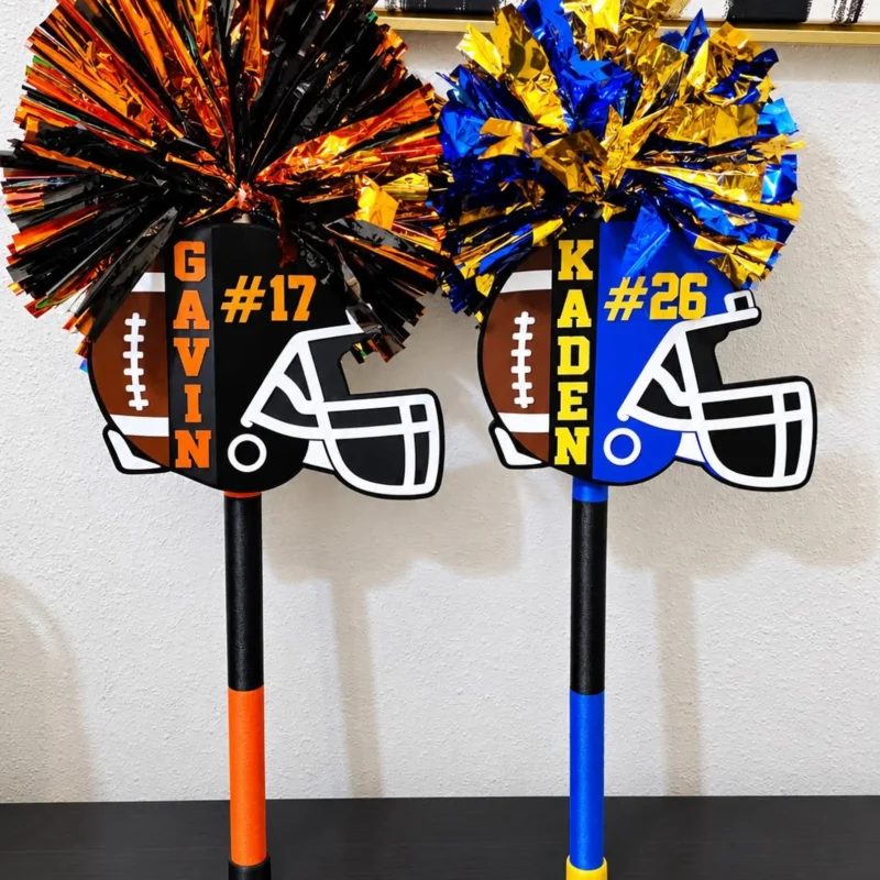 Alternative view of Custom Football Spirit Stick | Personalized Team Helmet |Pom Pom Fan Stick